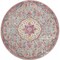 Homeroots 4 ft. Round Gray & Pink Medallion Area Rug 385520 - alternate 8